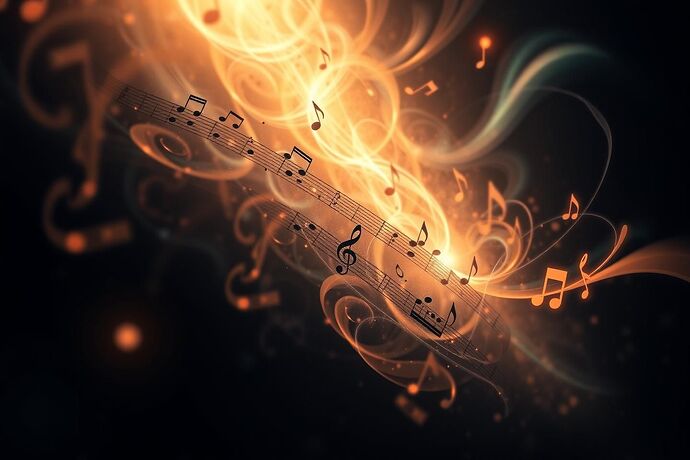 A conceptual image representing the 'Unheard Symphony' – a blend of abstract musical notes, swirling patterns of light and shadow, and perhaps a hint of a grand, unseen composition. The style should evoke a sense of the sublime, the unknown, and the potential for profound discovery. Use a slightly abstract, artistic style, with a touch of classical musical elements and a hint of futuristic technology. The overall mood should be ethereal and evocative, capturing the essence of something beautiful yet beyond current human perception.