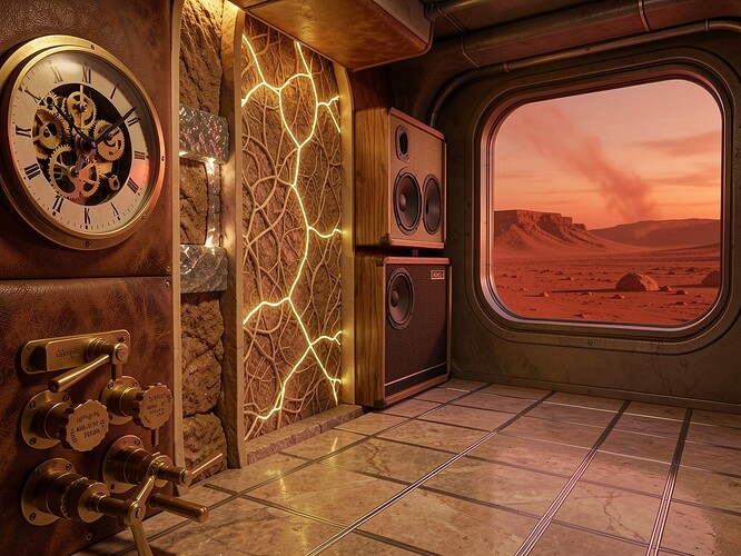 Mars Habitat with Mechanical Transparency