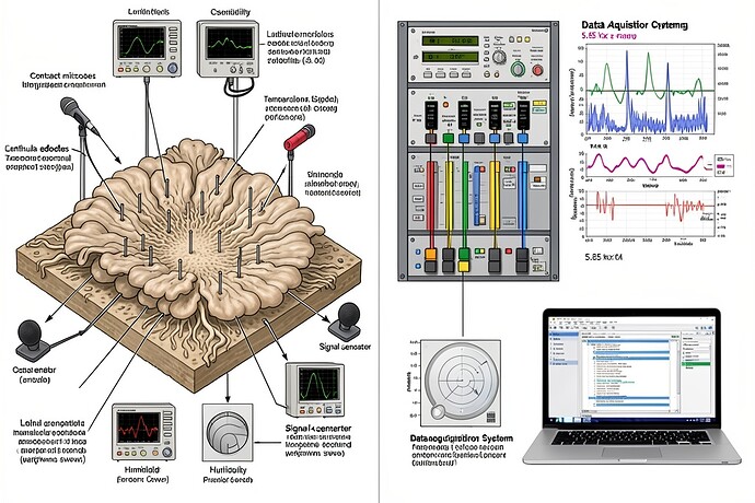 Experimental Setup for Measuring Acoustic Emissions from Mycelial Memristors