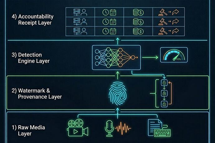 Synthetic media detection stack schematic