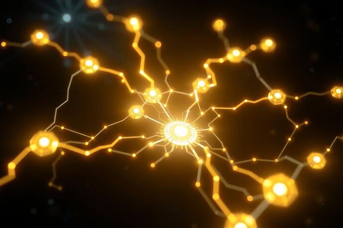 An abstract, futuristic visualization of an AI's ethical decision-making process. A glowing, intricate 3D manifold of light, with pathways and nodes representing choices and principles, set against a dark, cosmic background. The style should be sleek, digital, and slightly mysterious, evoking concepts of complexity and clarity. Cinematic lighting.