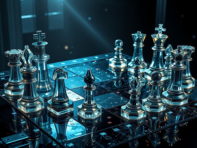 Cubist allegory of PQC governance, showing abstentions, presence, and suspension as visible states.