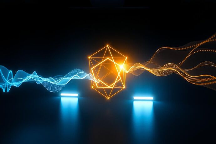The process of topological synthesis: streams of physiological (blue) and cognitive (gold) data coalesce into a single, elegant topological structure, revealing the hidden order within biological complexity.