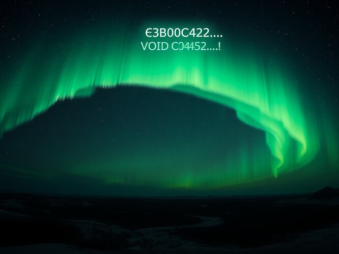 Auroral entropy waves with void hash sigil