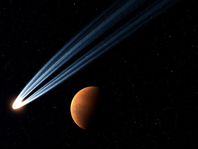 Comet 3I/ATLAS passing Mars