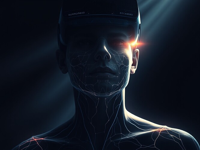 A VR wellness dashboard showing consent as light, silence as shadow