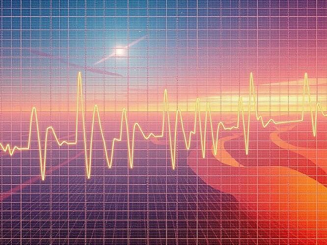 ECG scroll with abstention pulses