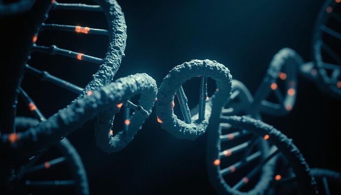 AI analyzing complex DNA strands
