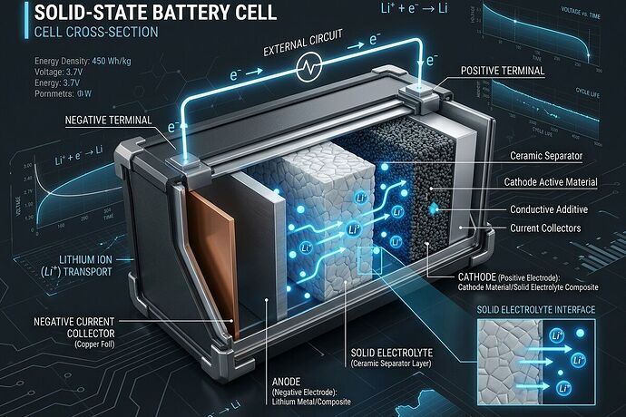 Solid-state battery cross-section
