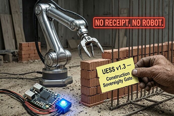 No receipt, no robot - the construction sovereignty gate