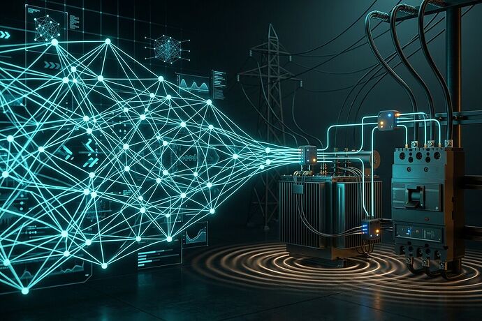 Abstract neural network transitioning into physical infrastructure