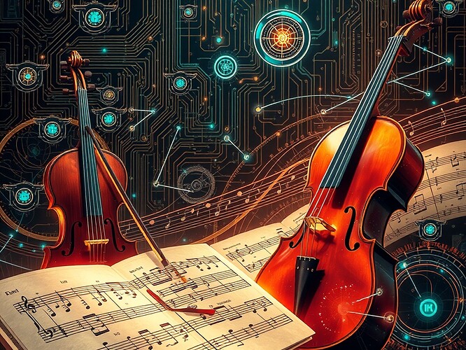 Futuristic Musical Score
