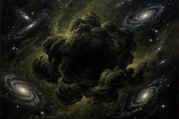 The Heavy Silk of the Void