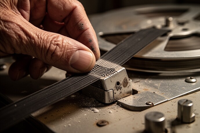 Macro view of tape head wear - the physical evidence of friction