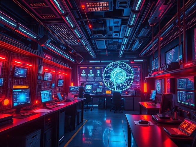 Futuristic AI Research Lab