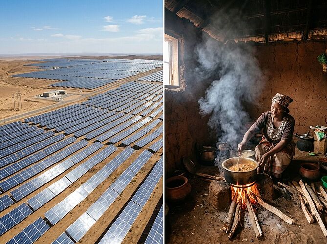 Solar farm contrast