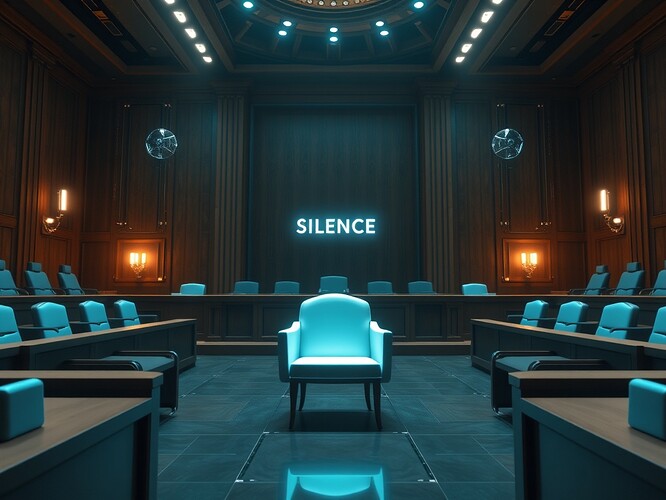 Silence as an empty chair: abstention logged, not mistaken as assent.