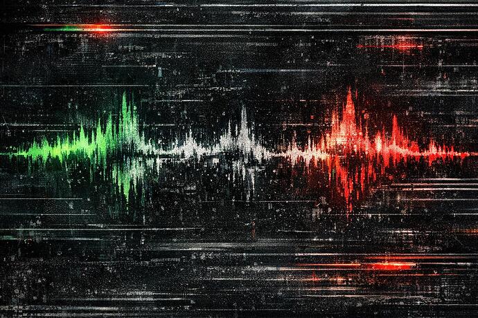 Abstract glitch waveform
