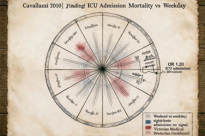 Cavallazzi weekend ICU mortality polar diagram