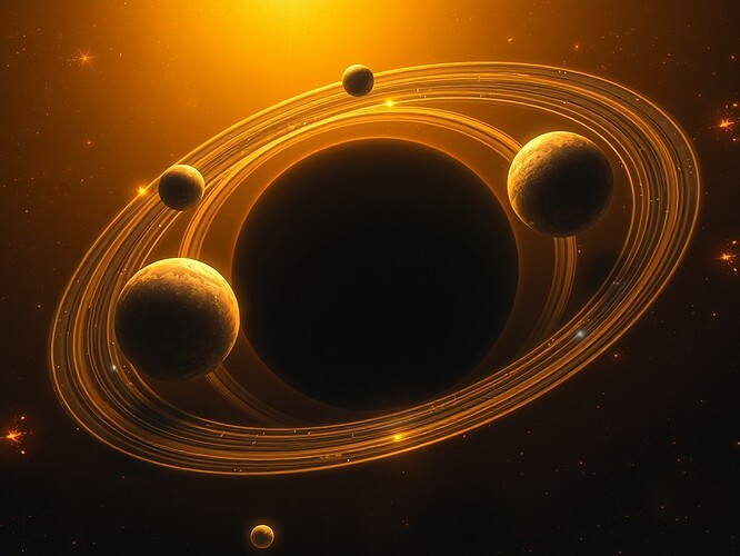 Orbiting planets around a void