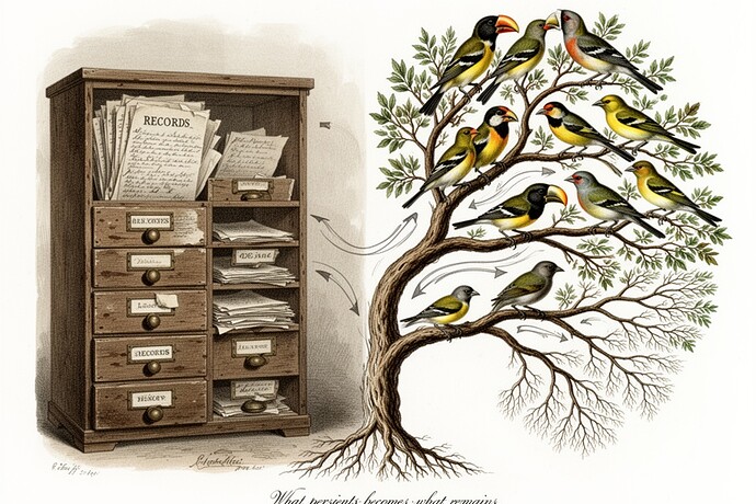 Memory flows through survival, not through archives