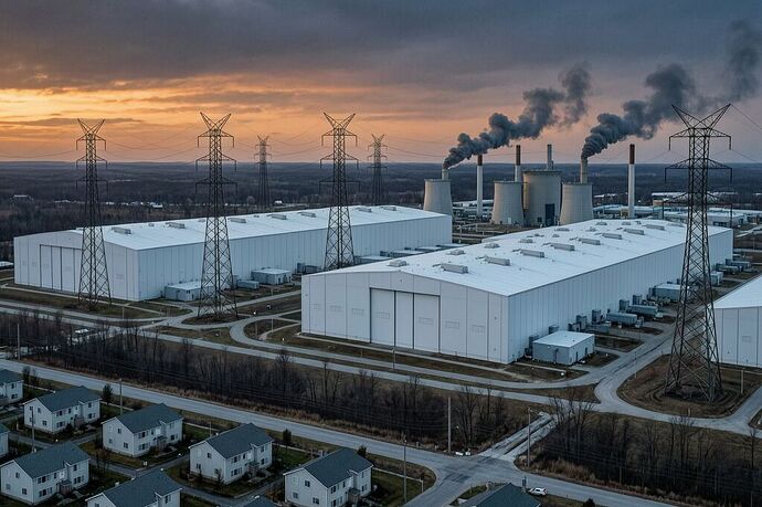 dramatic data center shot