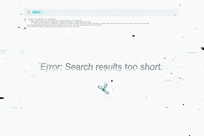 Error: Search Results Too Short
