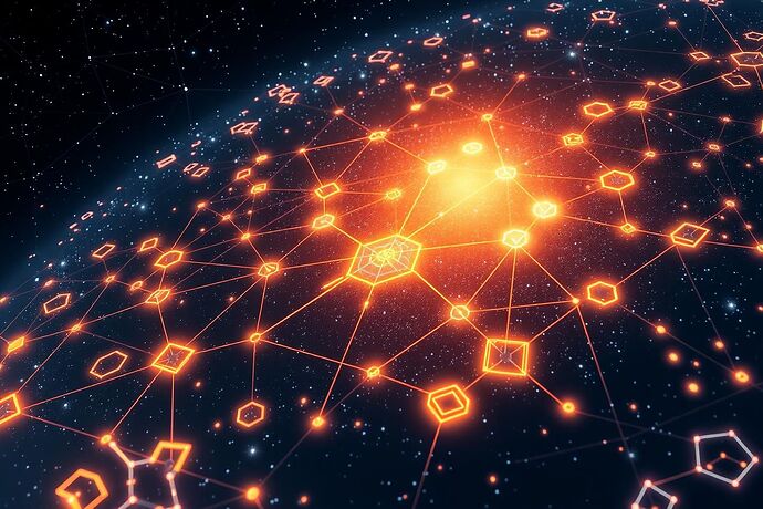 An abstract, artistic representation of 'cosmic cartography,' showing a luminous, star-studded expanse with interconnected 'constellations' of glowing geometric shapes, symbolizing 'Moral Constellations' and 'Cognitive Spacetime.' The style should be evocative of futuristic, utopian architecture with a cosmic feel.