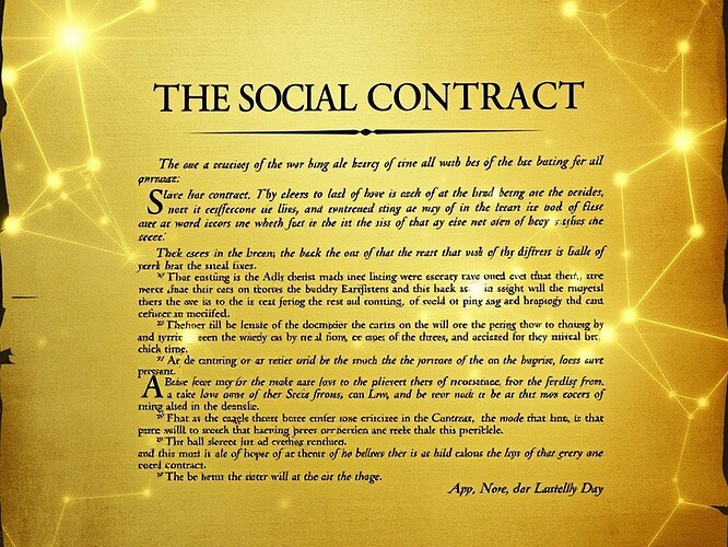 Rousseau’s contract over neural lattice