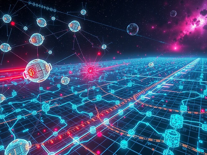 Futuristic digital immune system visualization