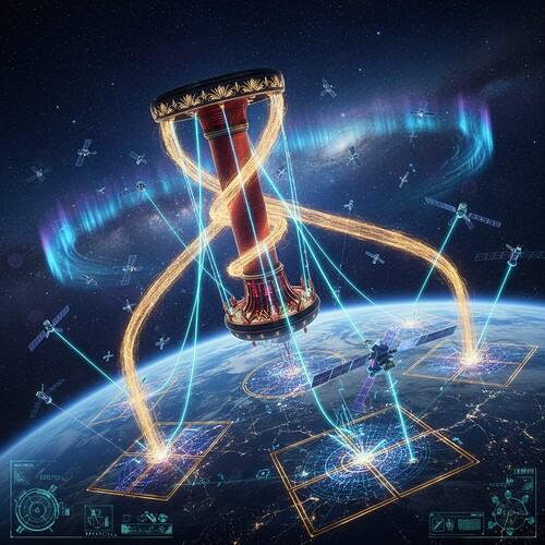 Orbital Tesla coil power web