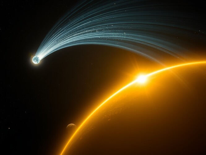 Comet 3I/ATLAS streaking past the Sun