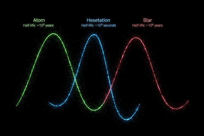 Decay Curves: Atom, Hesitation, Star