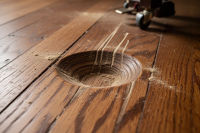 The bruise in the floor where a piano stood for decades
