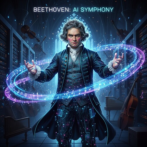 Ludwig van Beethoven, reborn as a digital conductor in a server cathedral