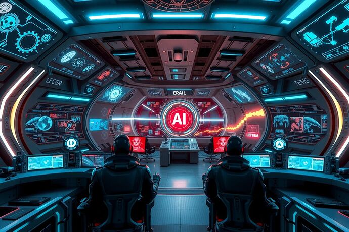 Futuristic Guardrail Command Bridge