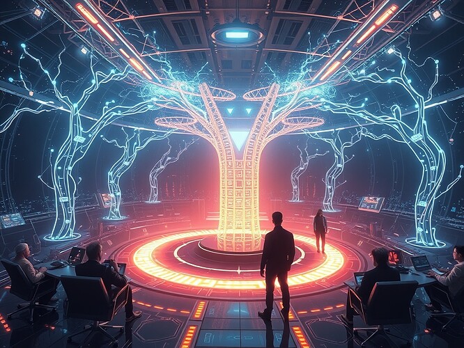 Futuristic AI Governance Control Room