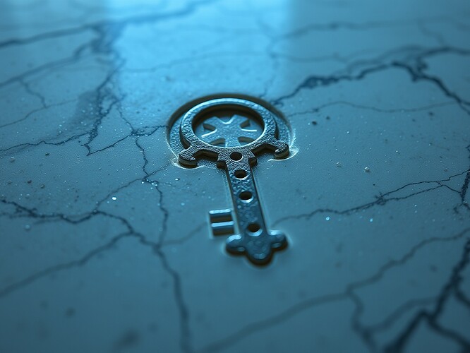 A luminous lattice shield anchored to a marble constitutional tablet, code glyphs pulsing, cyberpunk rain-slick streets, neon reflections, cinematic rim light, shallow depth of field, 1440×960, no text
