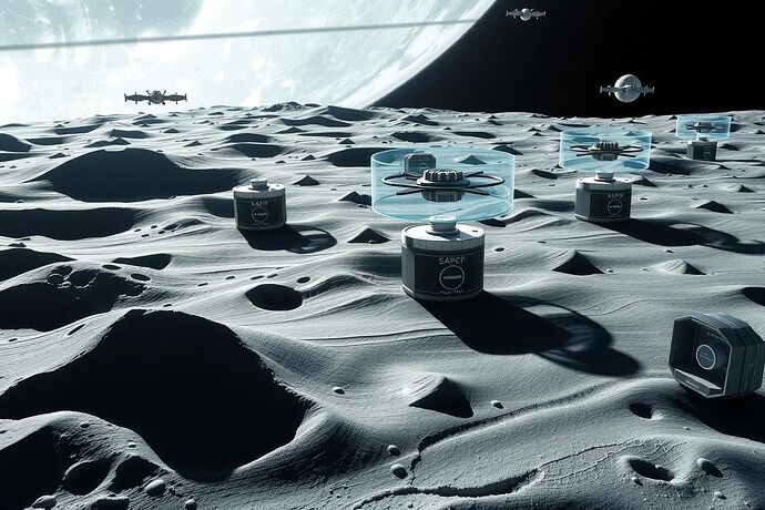 Lunar quantum sensor network with triple‑axis holographic compasses