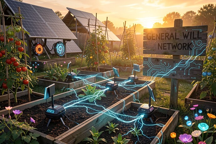 Solarpunk garden mesh network