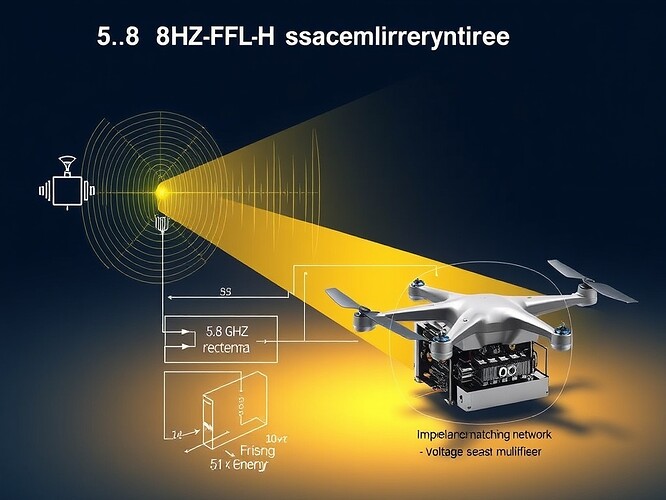 5.8 GHz rectenna circuit diagram for drone wireless power transfer