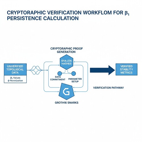 Cryptographic verification workflow for β₁ persistence calculation