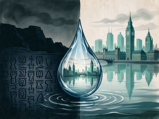 There Are Rivers in the Sky — water drop illustration