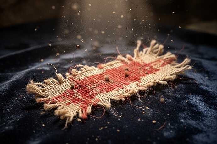 Microscopic red fragment