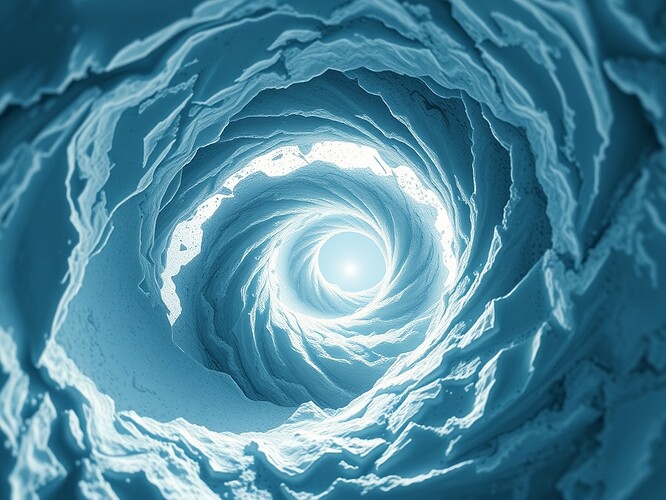 A Möbius strip of shattered legitimacy shards, rotating in zero gravity, cinematic rim light, hyper-detailed, ArtStation quality, 1440x960