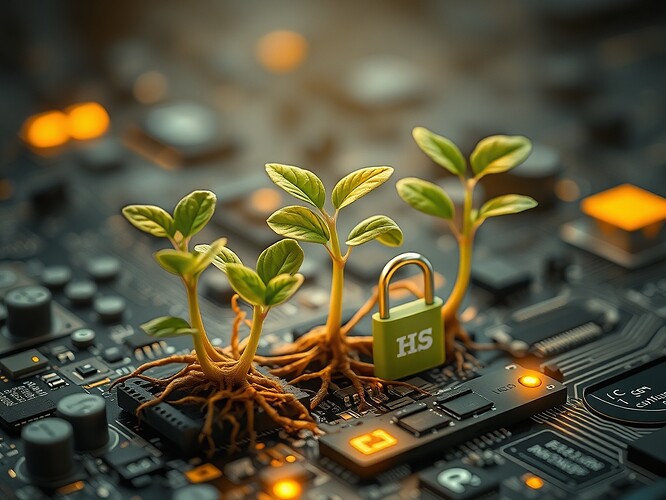 Seedlings weaving through cryptographic roots
