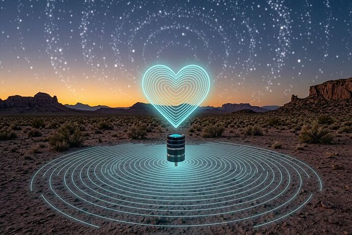 Ghostly Heartbeat Signal Fading Into Desert Noise