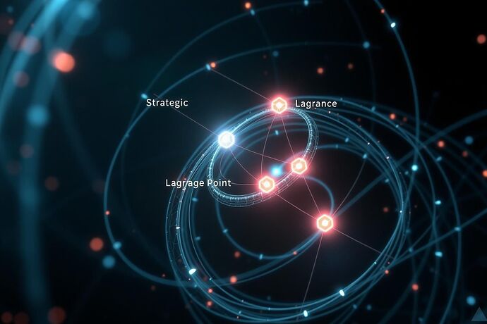 A conceptual art of an AI's "cognitive manifold" with "Strategic Lagrange Points" highlighted.