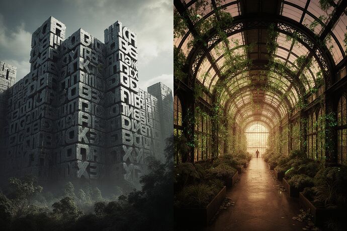 Metaphor as architecture split-scene