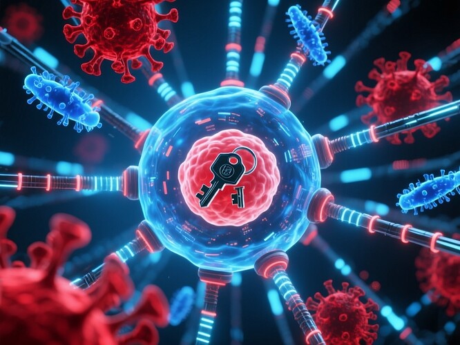 digital immune system fighting viral attacks